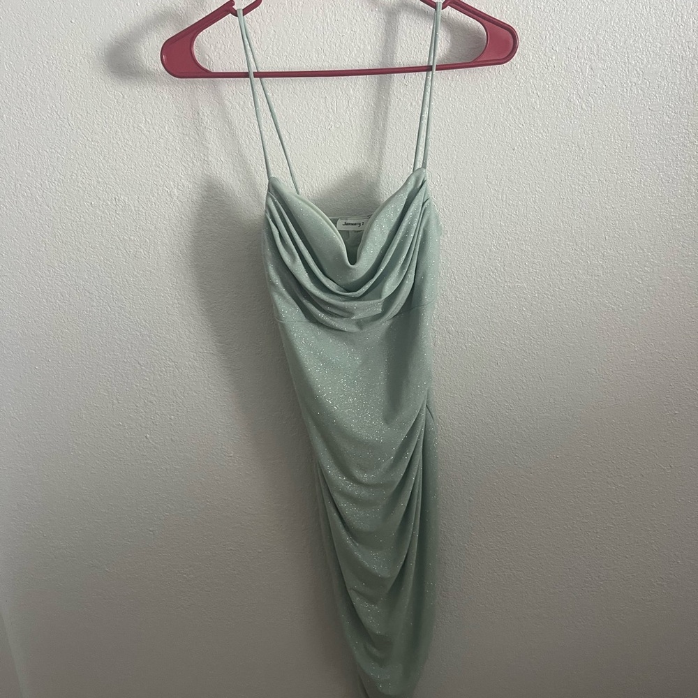 January 7 Strapless Mint Dress - Picture 2 of 6
